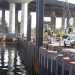 Base of Pier Replacement Being Installed