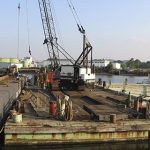 Marine Construction Equipment on Dock